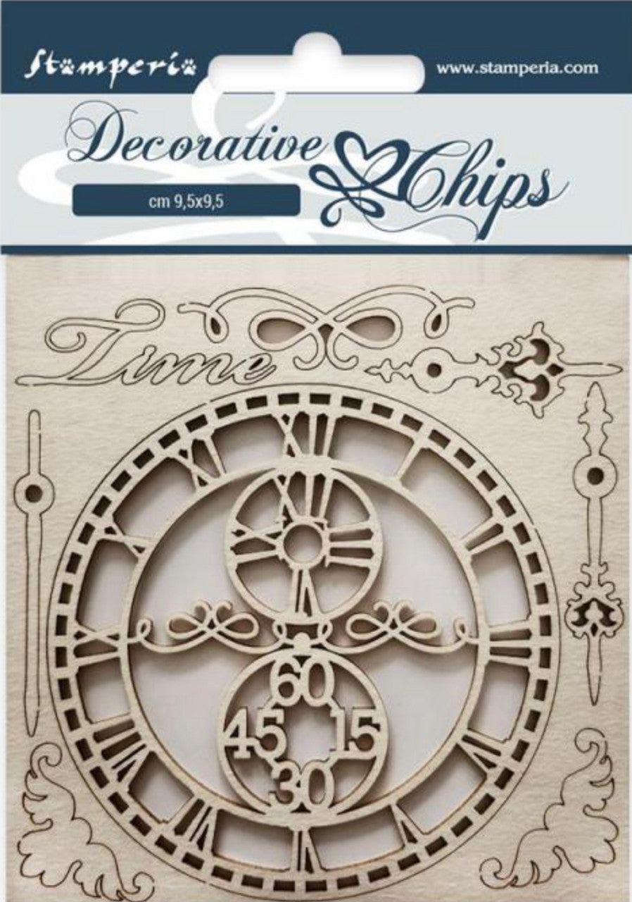Stamperia Decorative Chips - Time